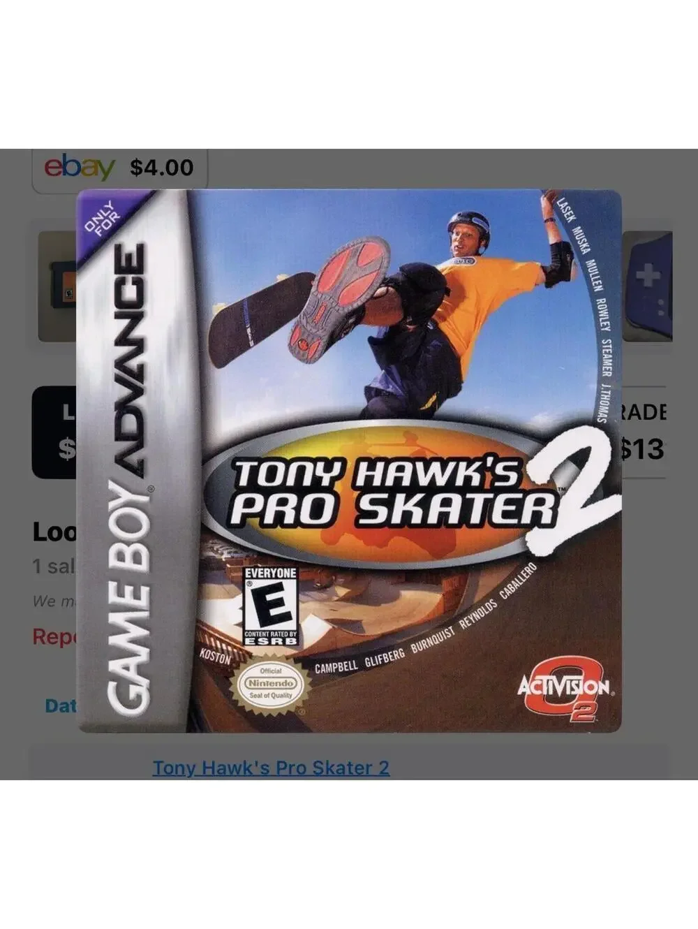 Tony Hawk’s Pro Skater 2 for Gameboy Advance